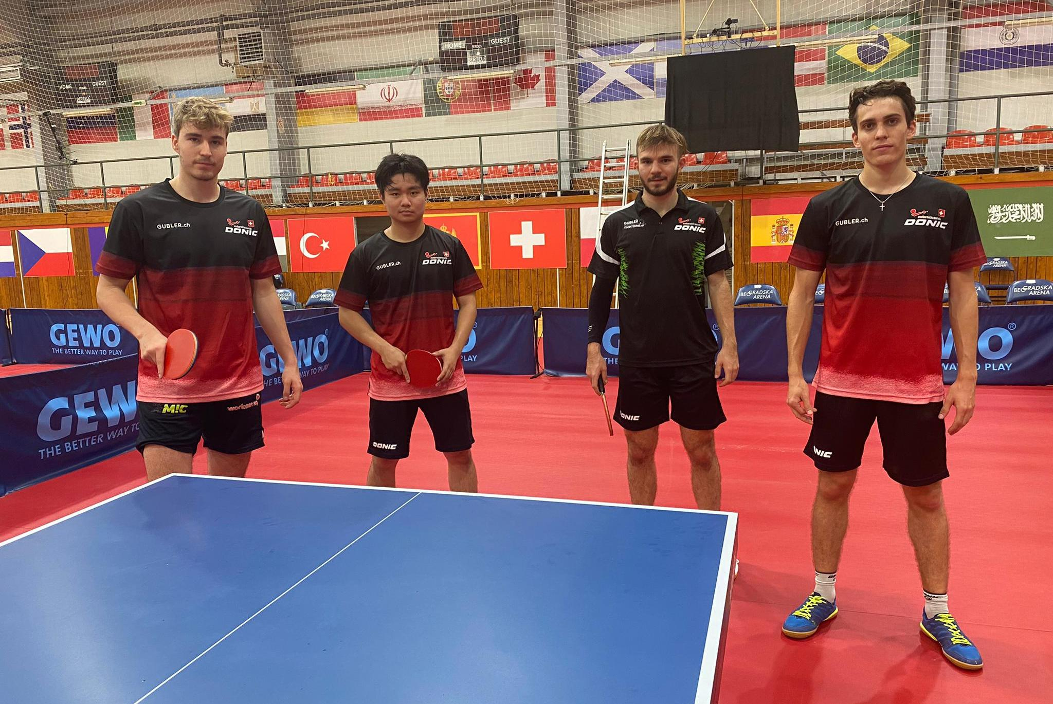 Cédric Tschanz, Pedro Osiro, Dorian Girod et Elias Hardmeier