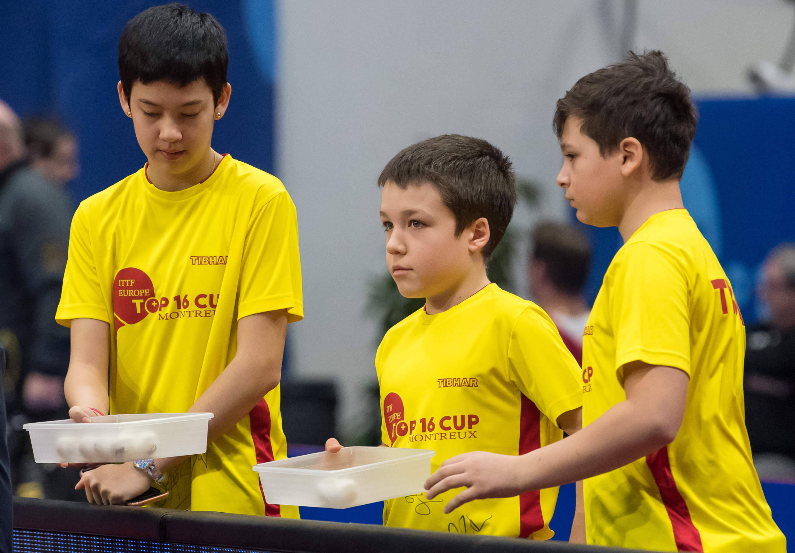 Ramasseurs de balles lors du Top 16 à Montreux