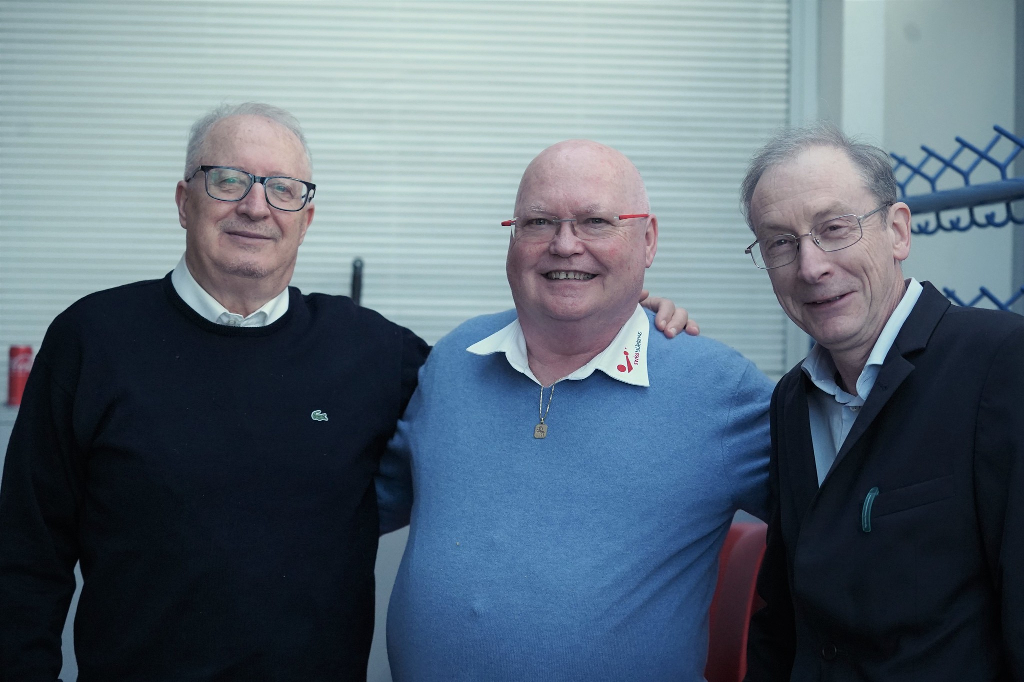 Pascal Giroud (au centre) lors du Top 8 jeunesse 2022 à Châtelaine