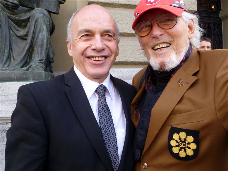 Bundesrat Ueli Maurer mit Laszlo Földy